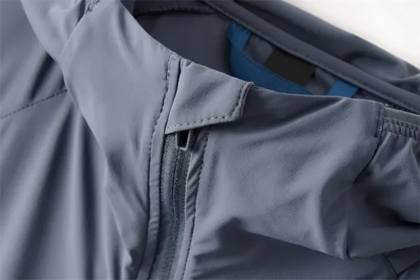 Design Lightweight Hooded Windbreaker Jacket in Slate Blue - 15