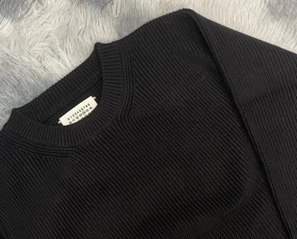 Maison Margiela Ribbed Crewneck Sweater Beige - 14