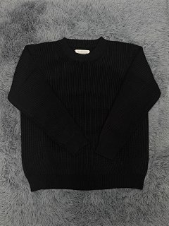 Marge Four-Corner Stitch Logo Margiela Style Solid Color Knit Sweater Round Neck Pullover Warm Unisex Top