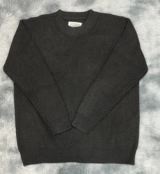 Maison Margiela Ribbed Crewneck Sweater Beige - 8