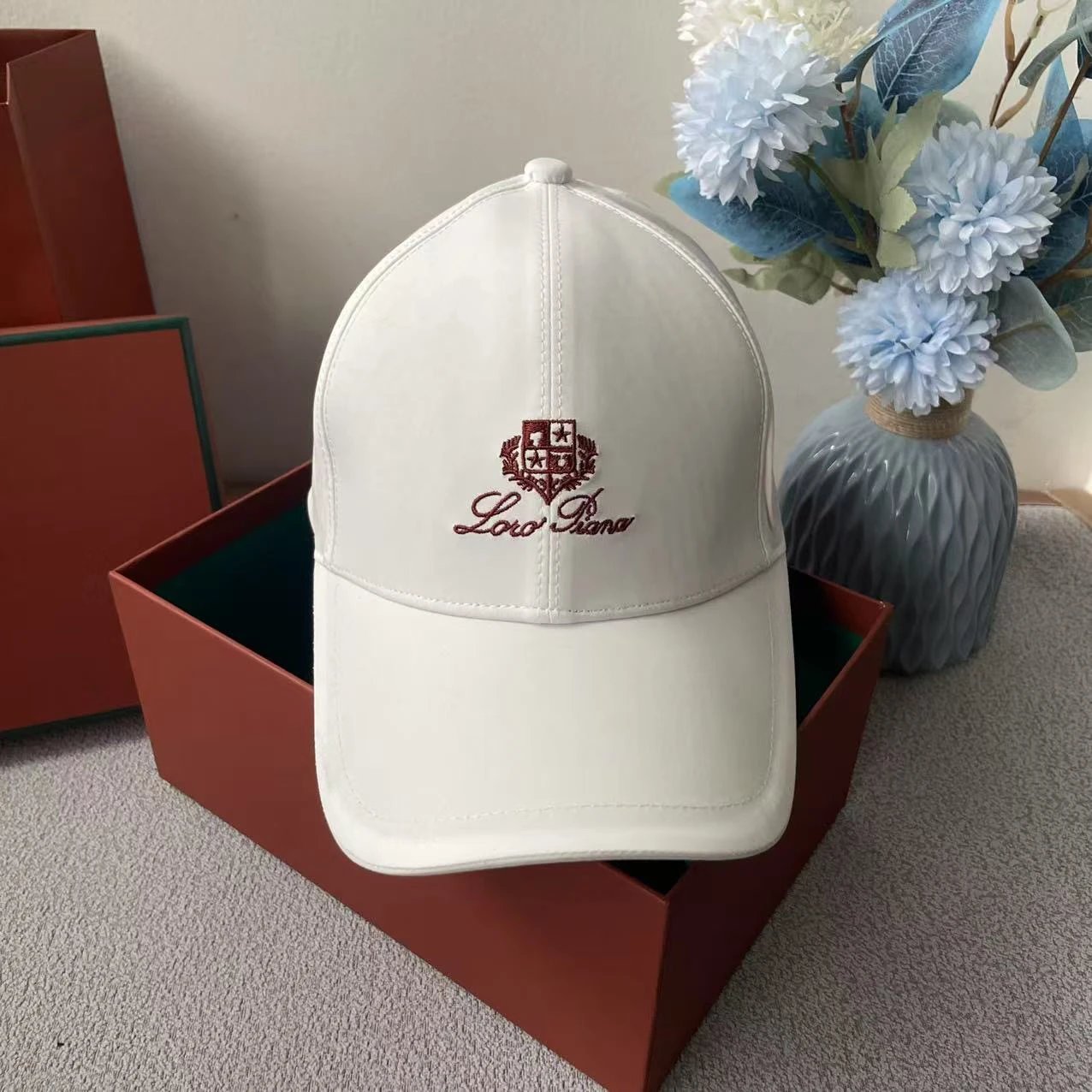 Loewe Baseball Cap Dusty Pink Embroidered Logo Cap - 6