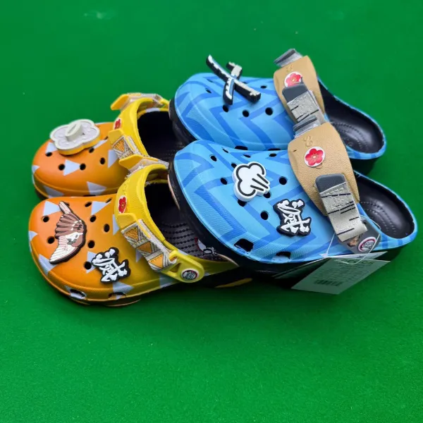 Crocs x Demon Slayer Classic Clog Orange Yellow Collaboration Kids Sandals - 3