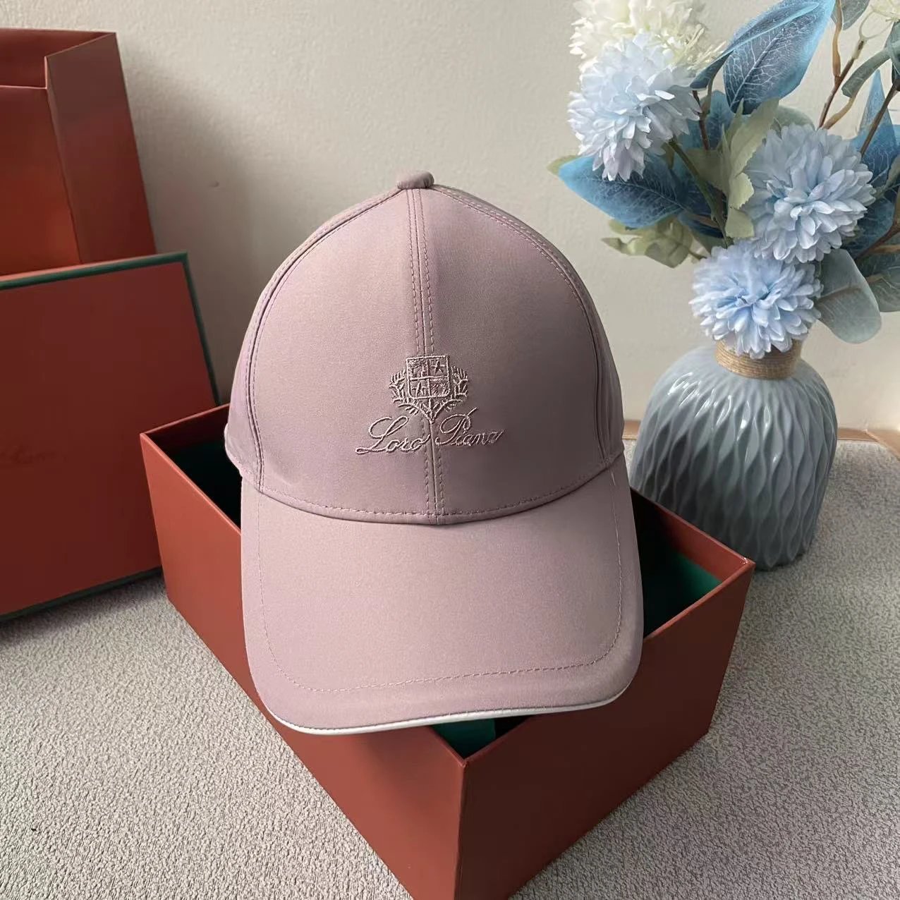 Loewe Baseball Cap Dusty Pink Embroidered Logo Cap - 16