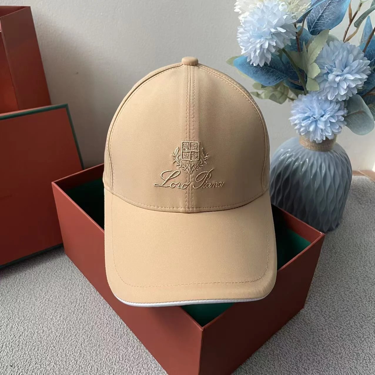 Loewe Baseball Cap Dusty Pink Embroidered Logo Cap - 12