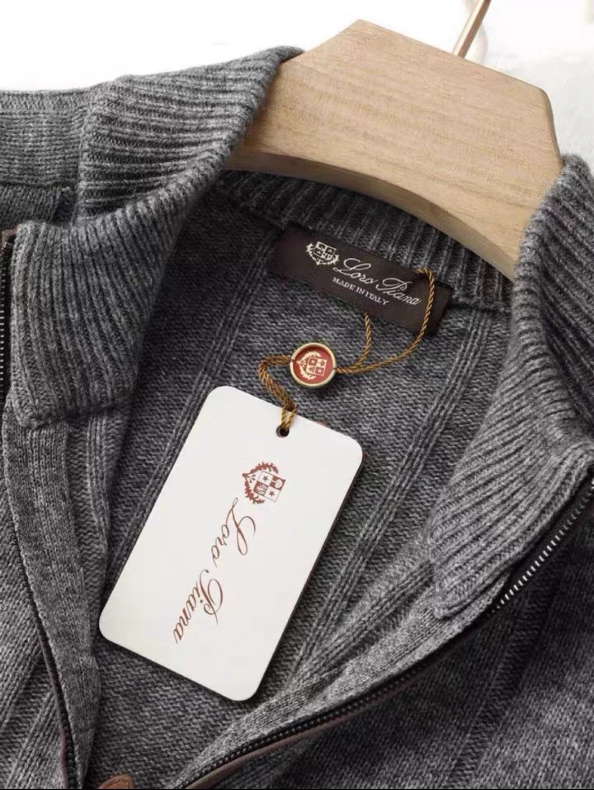 Design Half-Zip Ribbed Knit Sweater Charcoal Gray - 11
