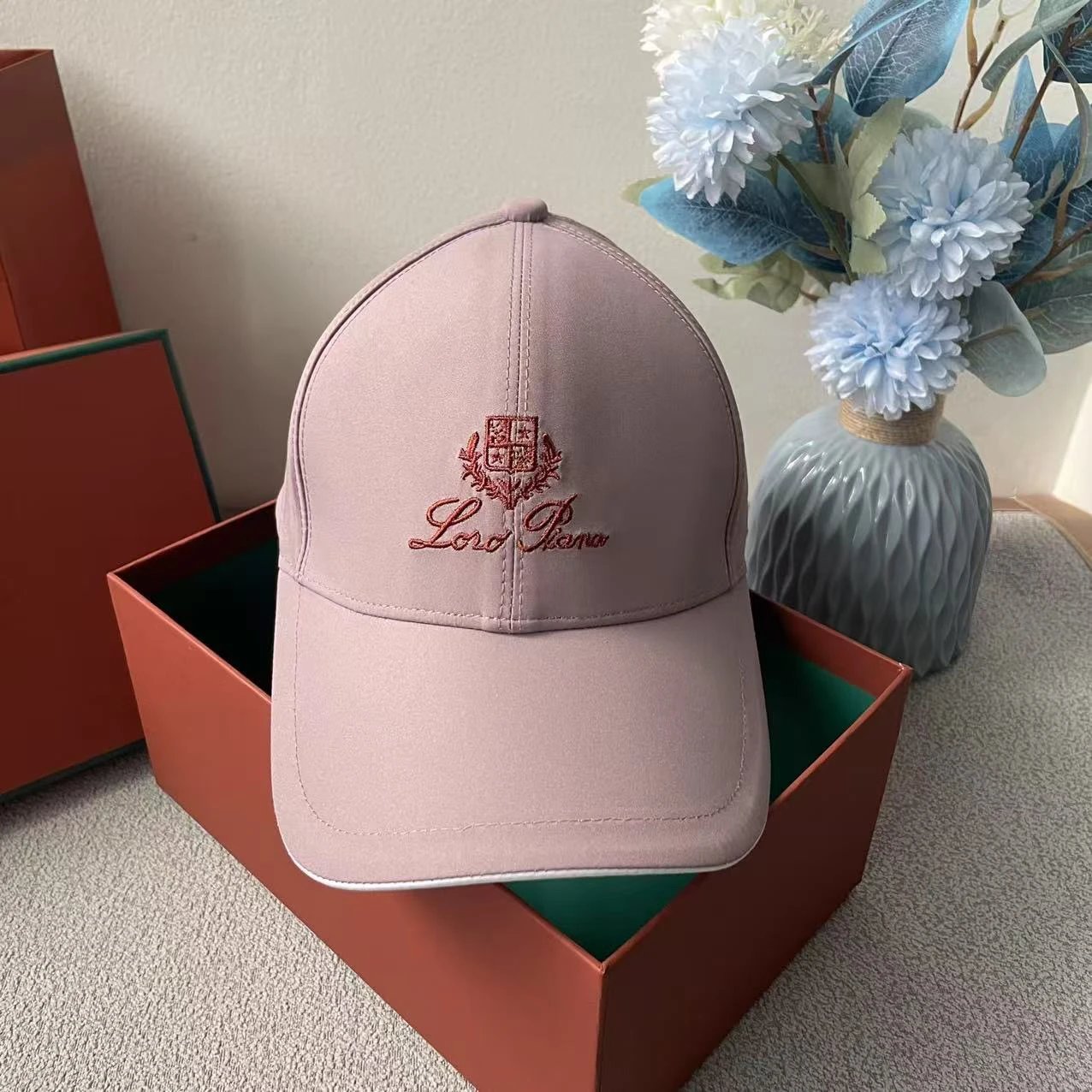 Loewe Baseball Cap Dusty Pink Embroidered Logo Cap - 15