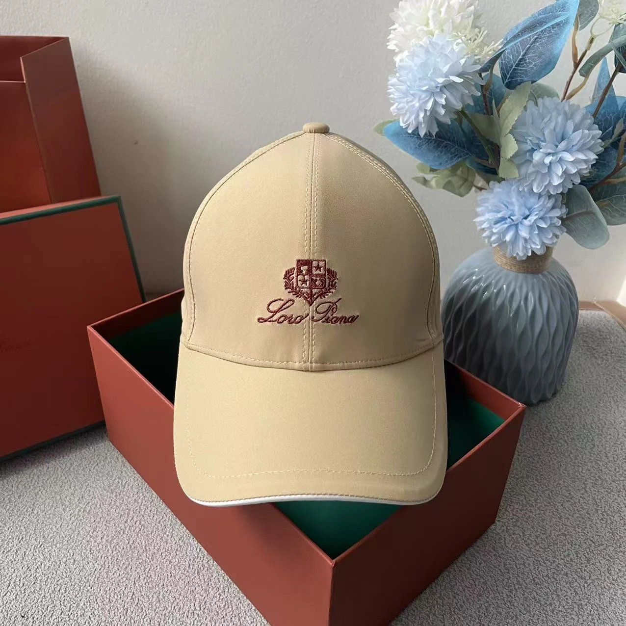 Loewe Baseball Cap Dusty Pink Embroidered Logo Cap - 13