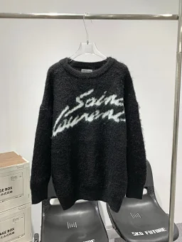 thumbnail for Saint Luo Ys autumn and winter new mohair crew neck sweater for men and women with the same high version of wool cross-border spot