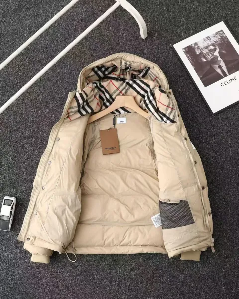 Burberry Hooded Down Jacket Beige - 13