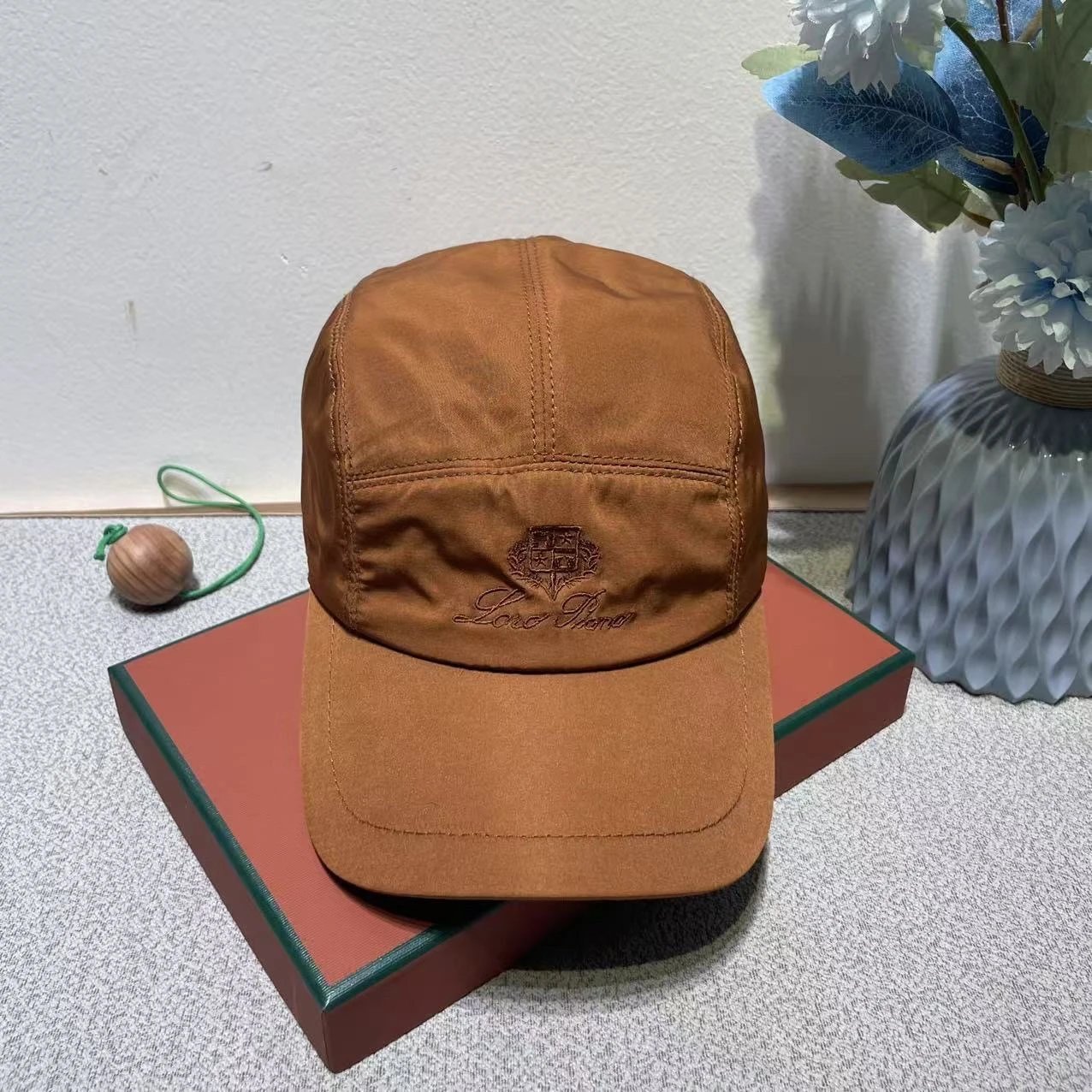 Loro Piana Five-Panel Cap Brown Hat - 1