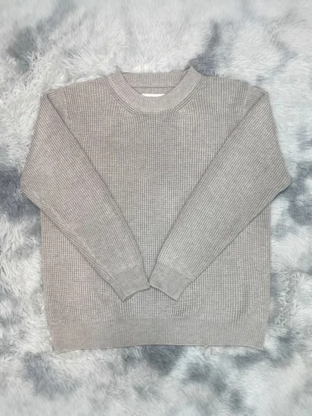Maison Margiela Ribbed Crewneck Sweater Beige - 4