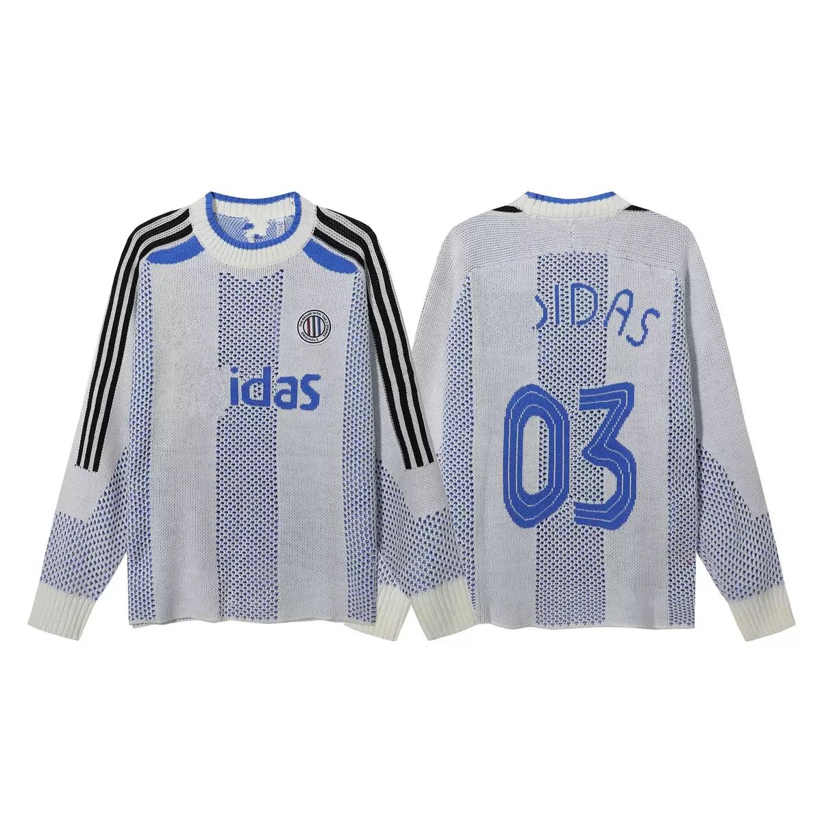 Adidas Trefoil Jacquard Knit Sweater