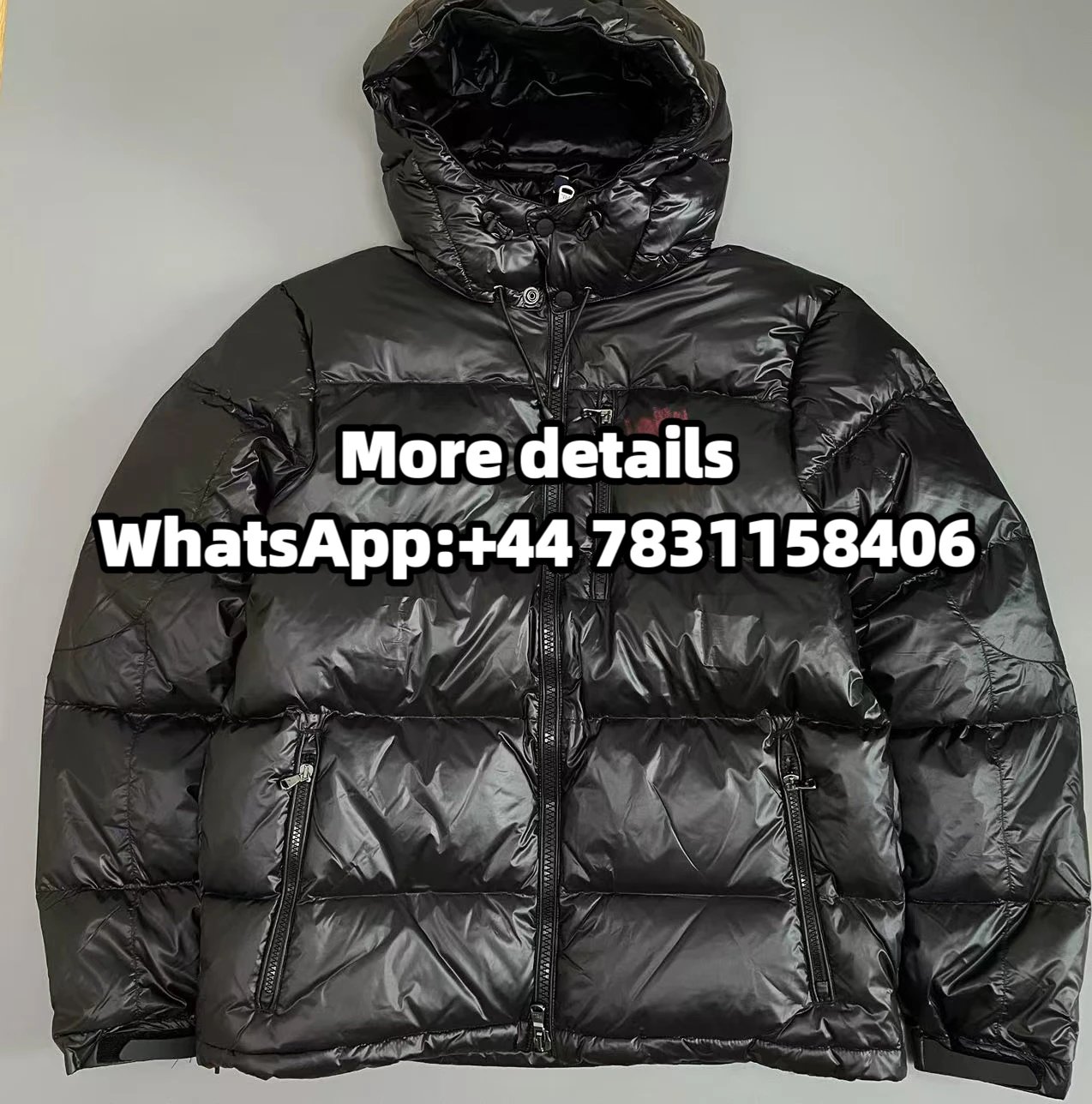 Moncler Black Puffer Jacket with Hood - 198101