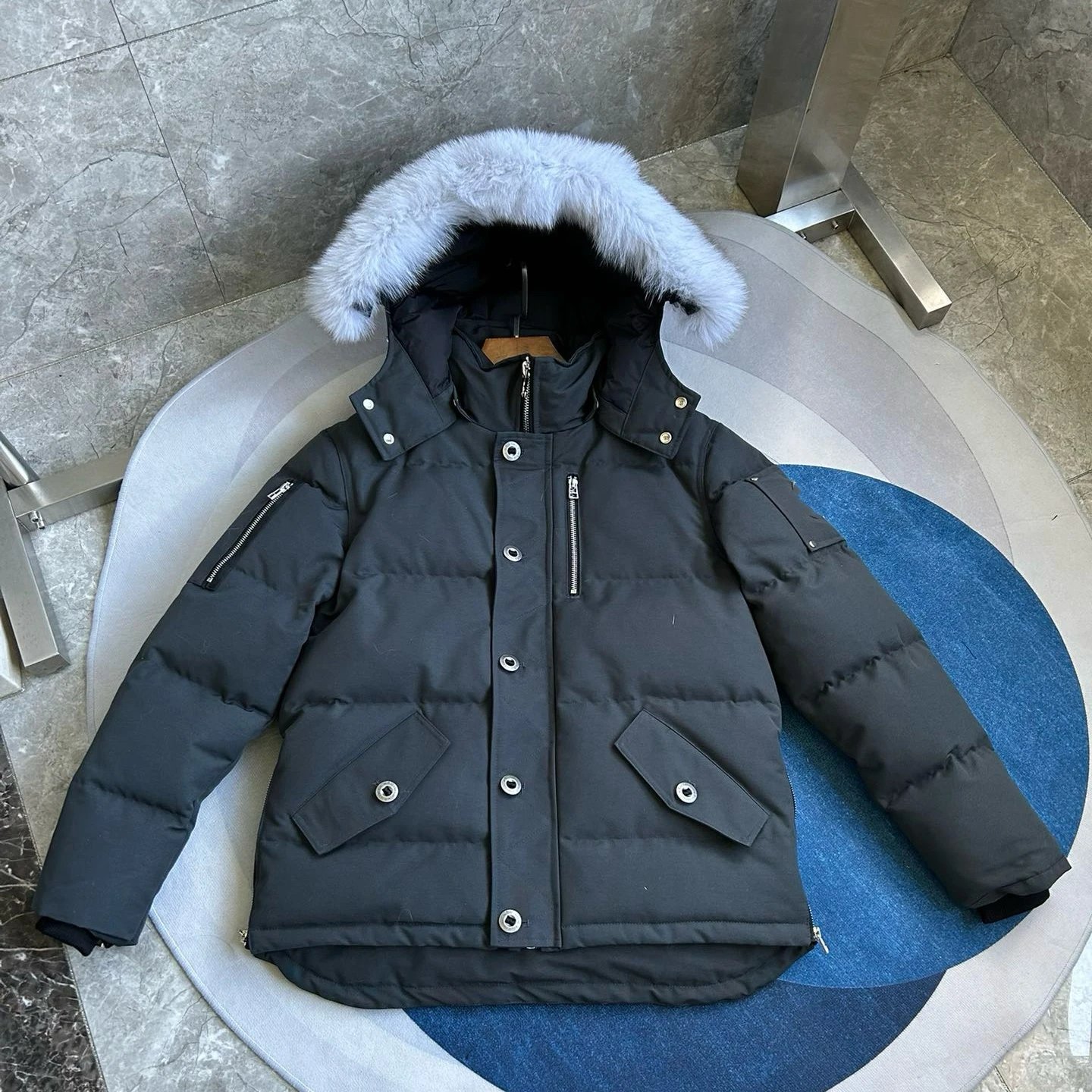 Jacket with Black and White Fur photo 3