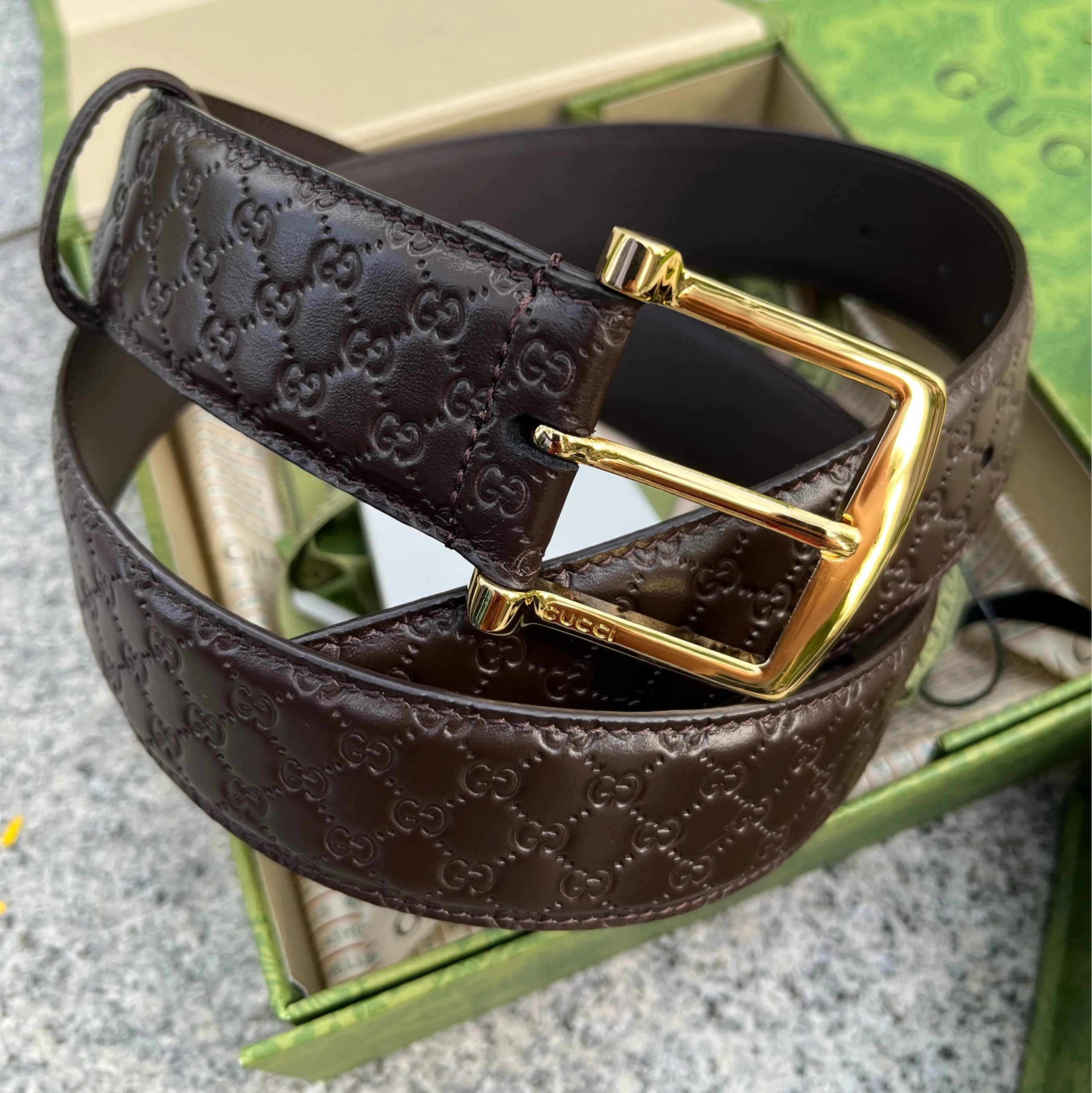 1 Gold/Brown leather