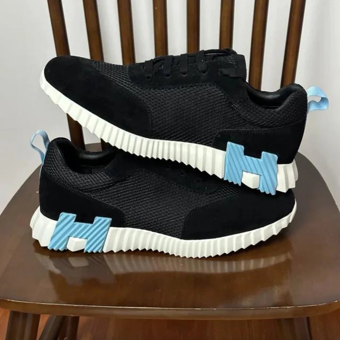 Black/White and Blue