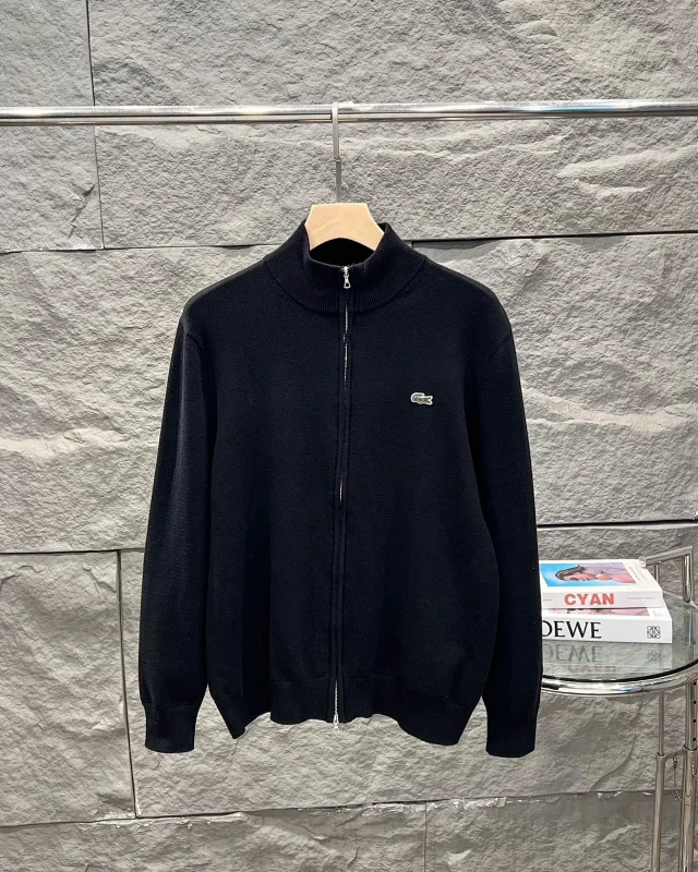 Lacoste Hoodies & Sweatshirts Faux Two-Piece Collared Sweatshirt with V-Neck Overlay product detail image 13