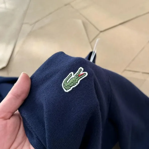 Lacoste V-Neck Collared Sweater Black - 20
