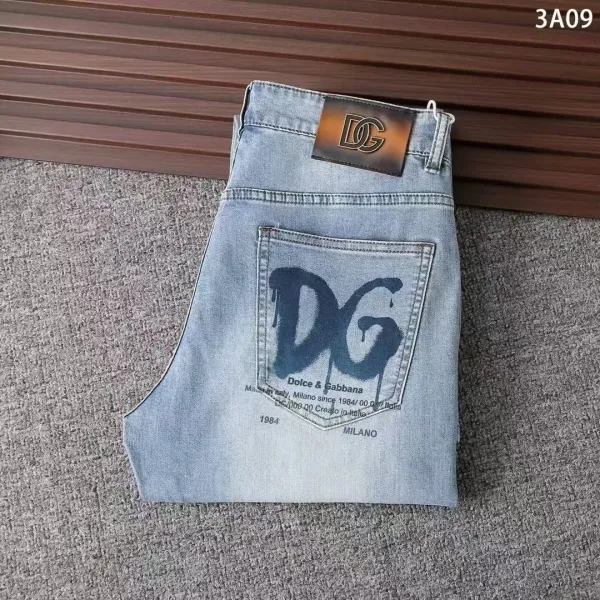 Dolce & Gabbana DG Graffiti Print Light Wash Jeans - 1