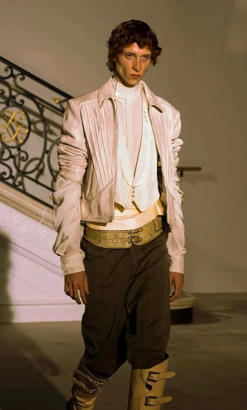 [in stock] ERD violator jacket white brushed distressed sheepskin