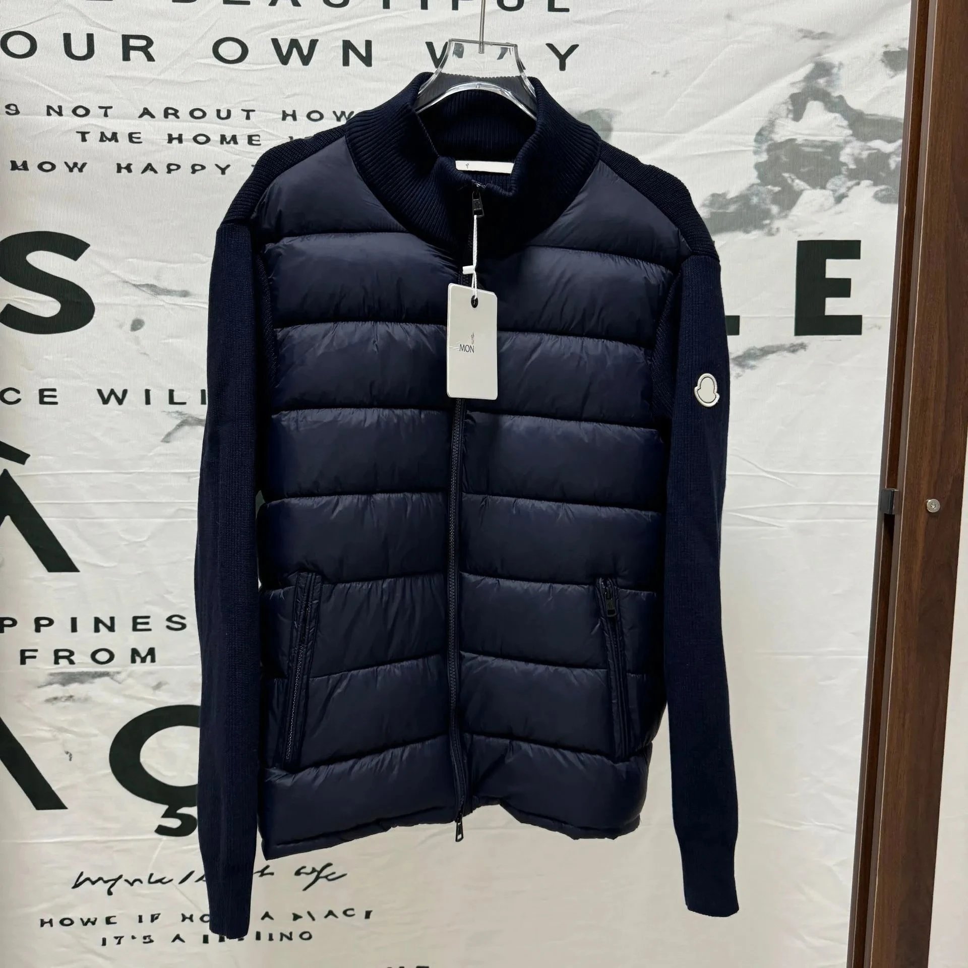 Knit Sleeve Patchwork Cotton Jacket photo 3