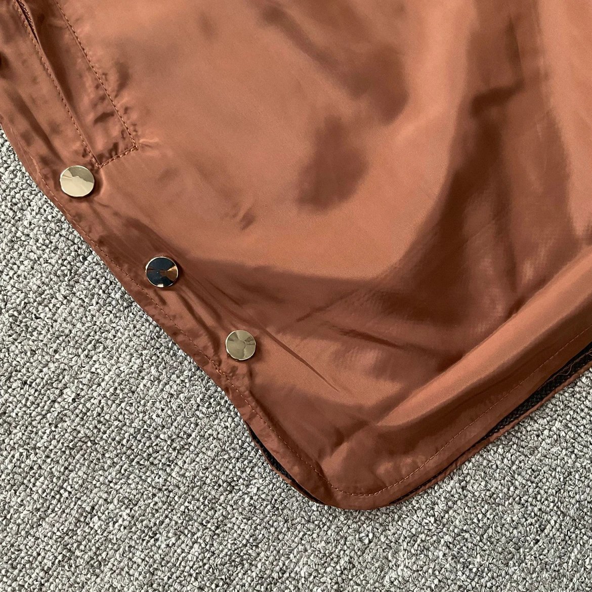 Saint Vanity Hooded Windbreaker Brown Outerwear - 30
