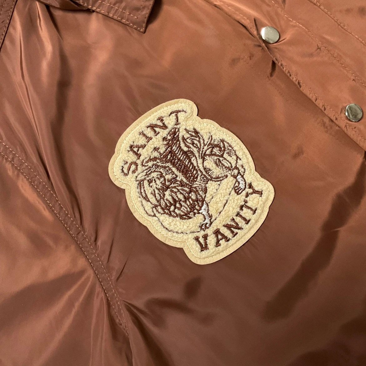 Saint Vanity Hooded Windbreaker Brown Outerwear - 32