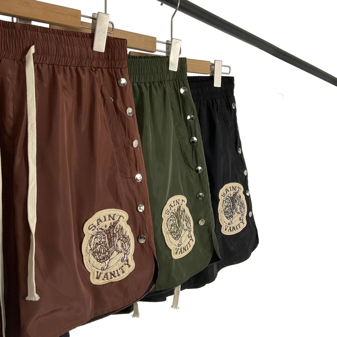 Saint Vanity Hooded Windbreaker Brown Outerwear - 24