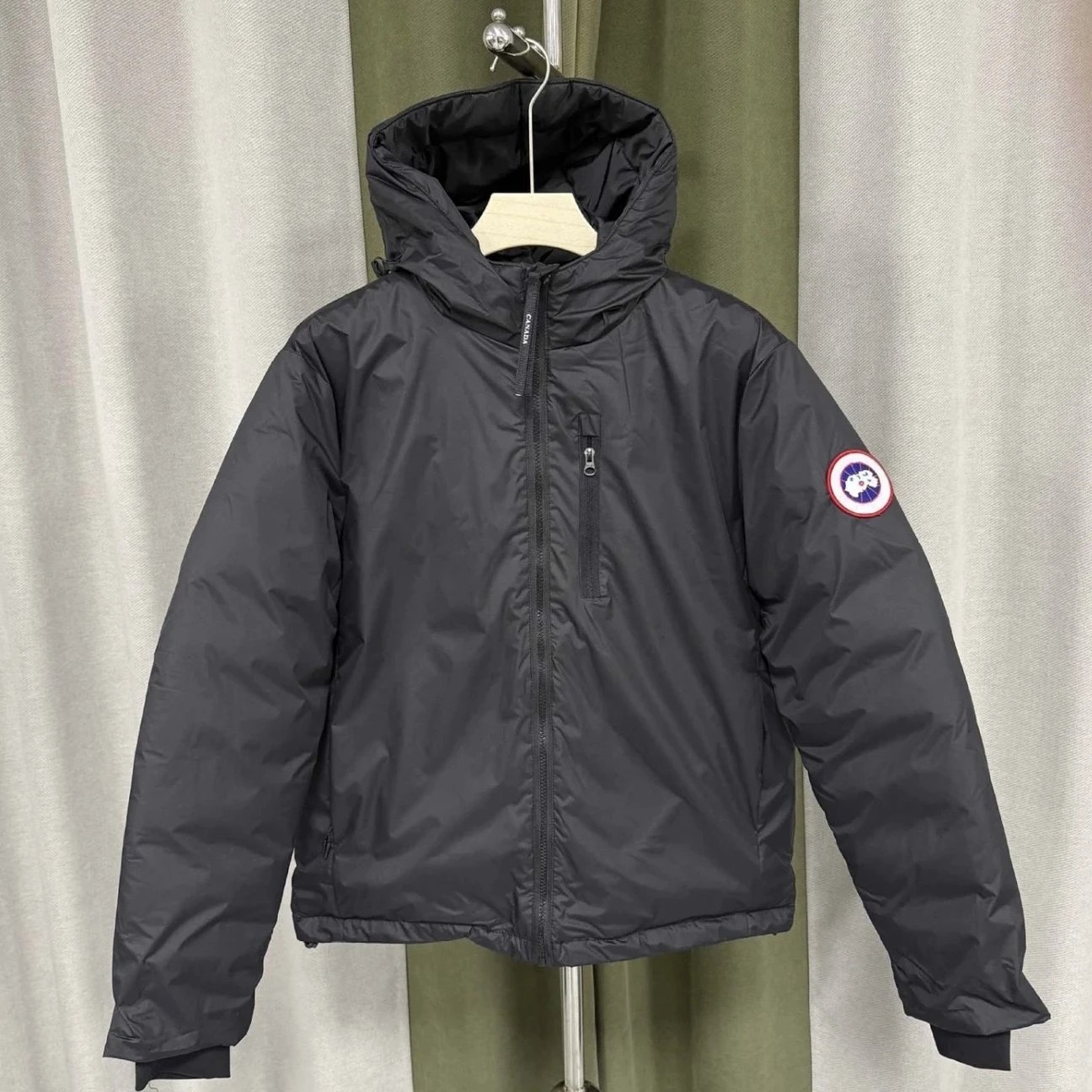 Arm Badge Down Parka Jacket photo 5