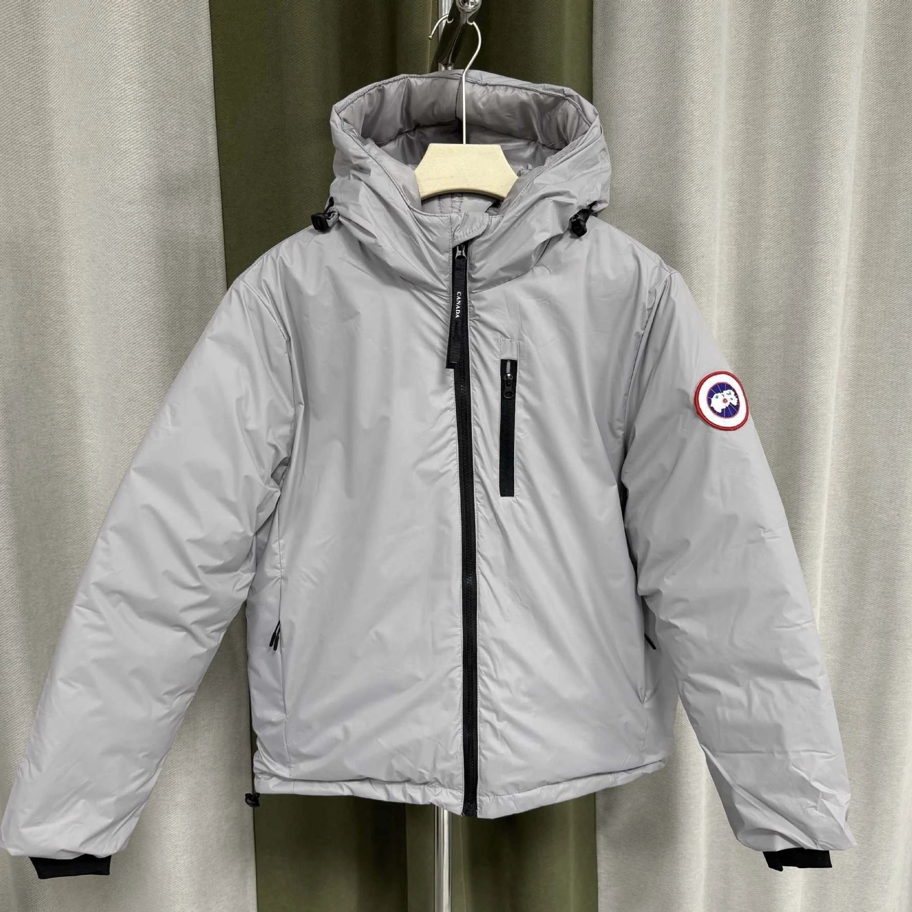 Arm Badge Down Parka Jacket photo 2