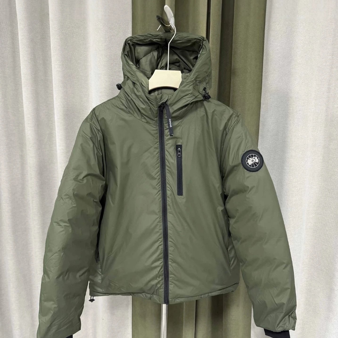 Arm Badge Down Parka Jacket photo 3