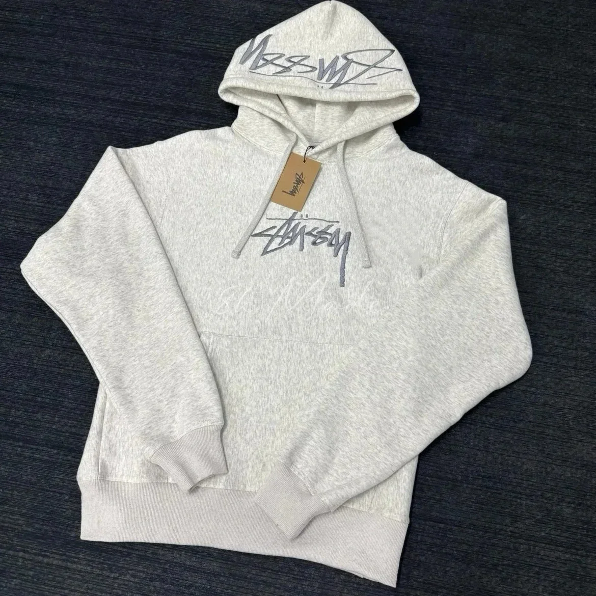 Light grey hooded sweatshirt from the Hoodies & Sweaters catalog