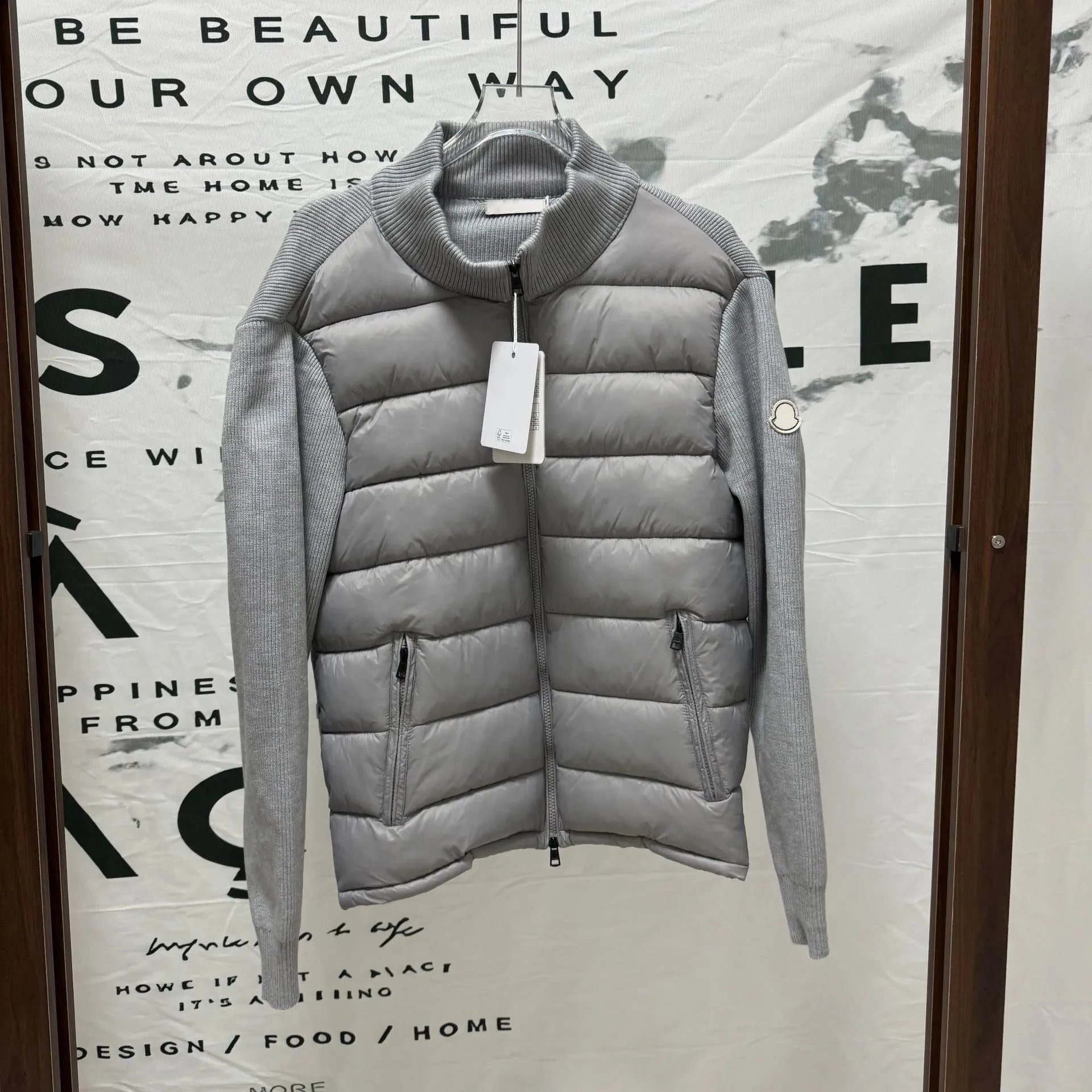 Knit Sleeve Patchwork Cotton Jacket photo 4