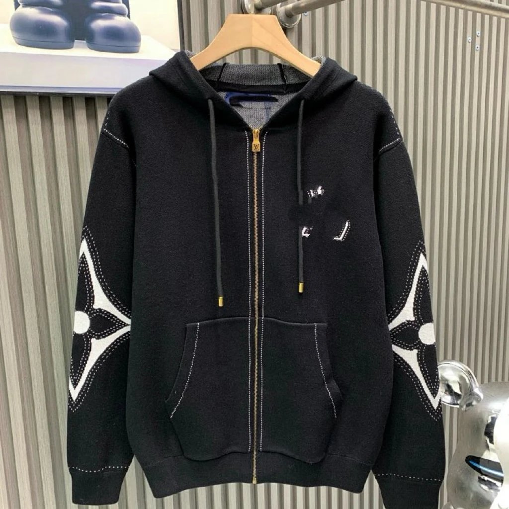 YD 高品质羊毛混拉链连帽卫衣