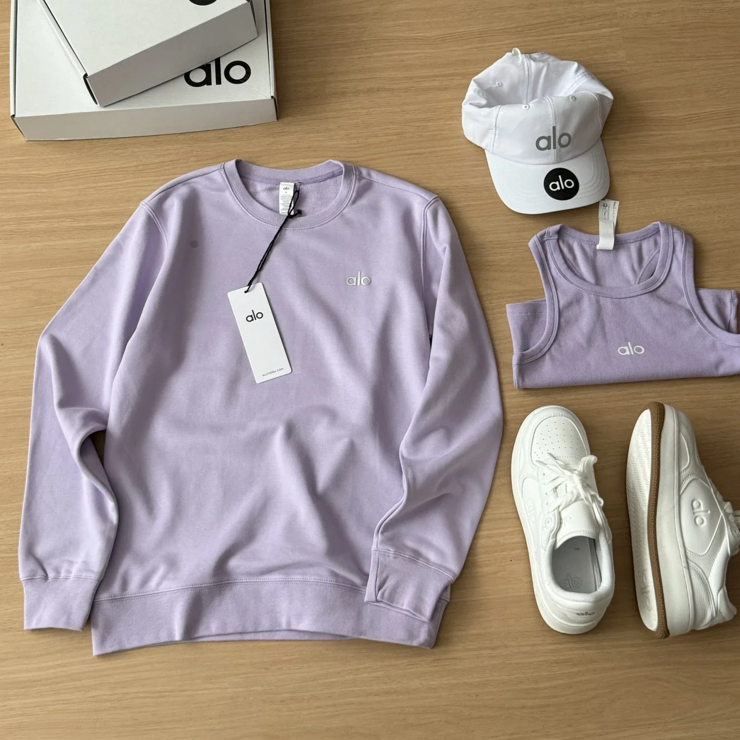 Small label unisex long-sleeved sweatshirt solid color round neck casual top product image