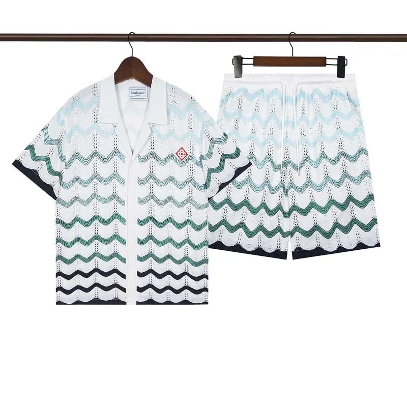 Beach flower shirt loose short sleeve shorts suit