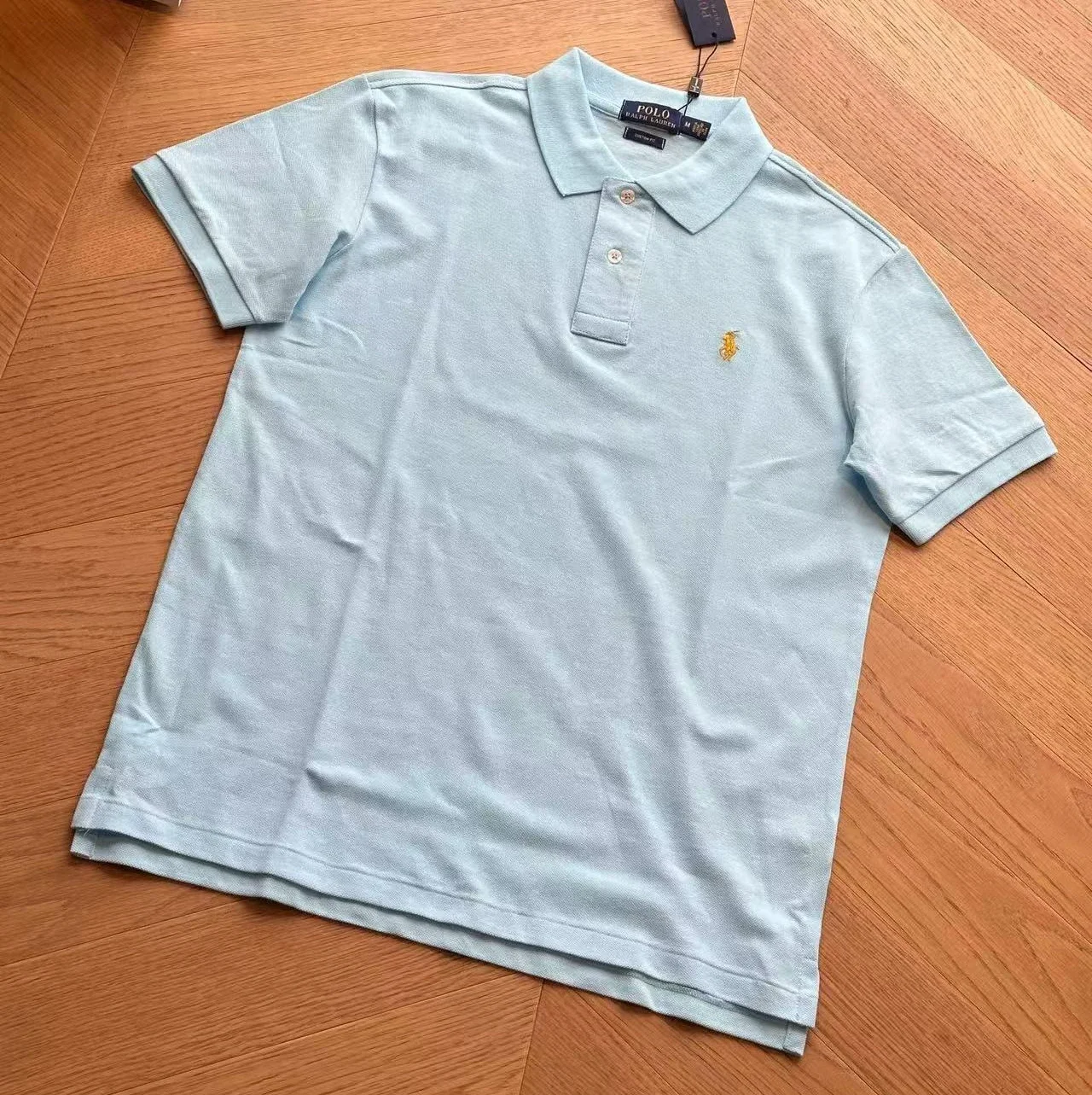 RL pony embroidered short-sleeved POLO shirt for men and women product image