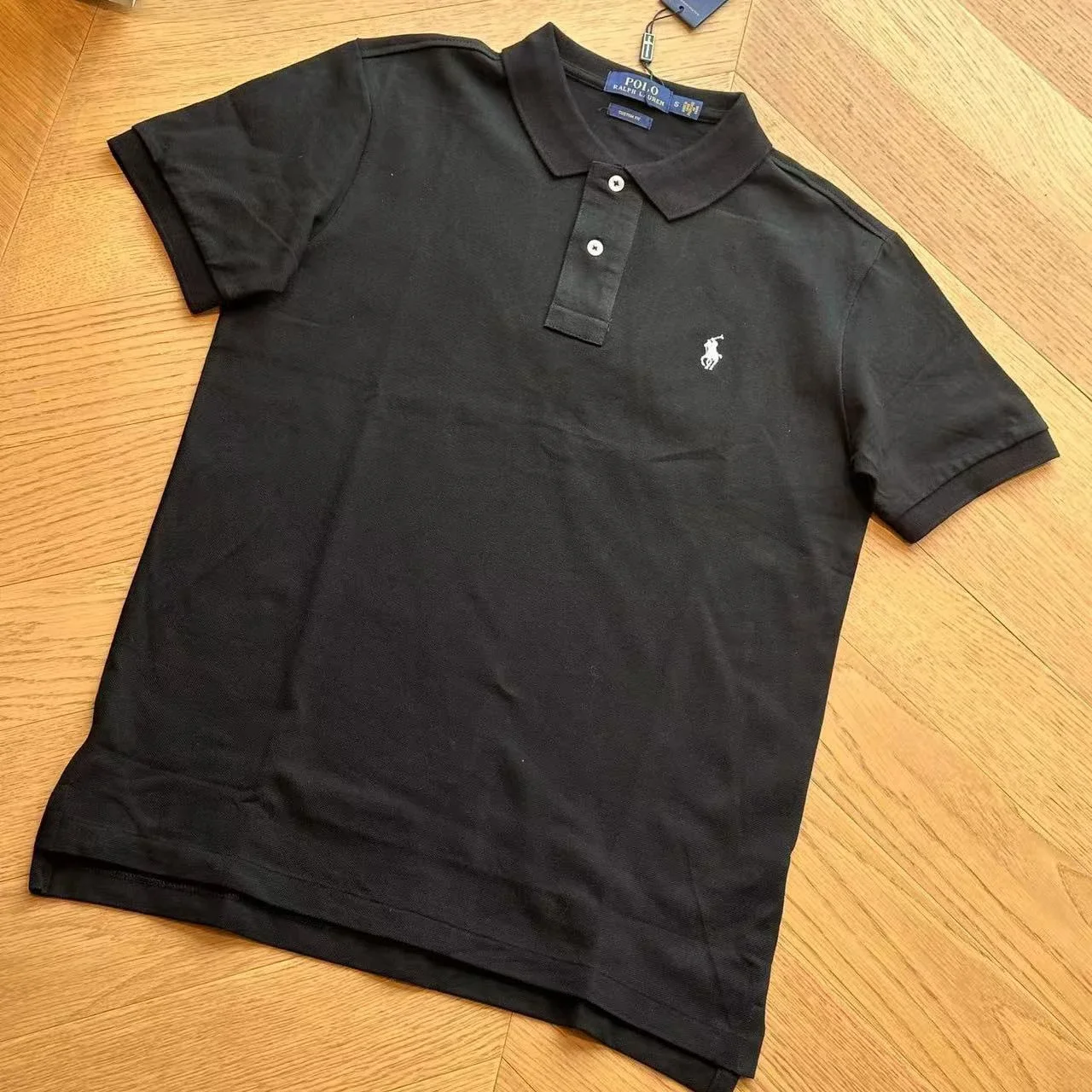 RL pony embroidered short-sleeved POLO shirt for men and women product image
