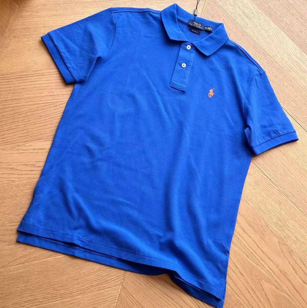 RL pony embroidered short-sleeved POLO shirt for men and women product image