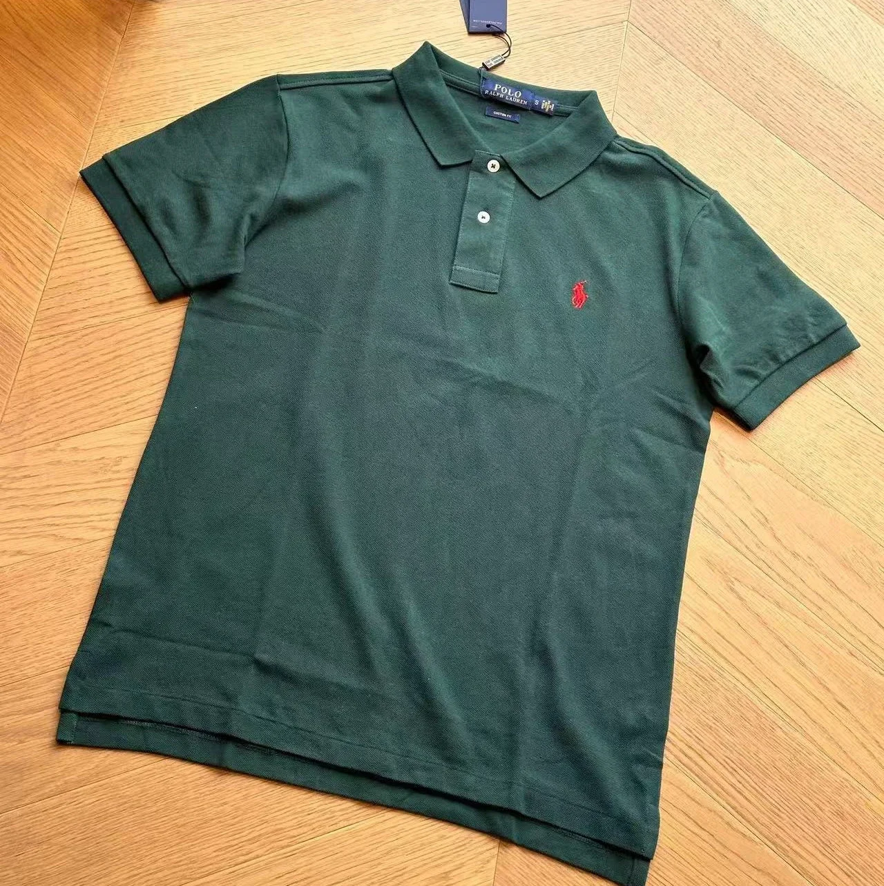RL pony embroidered short-sleeved POLO shirt for men and women product image