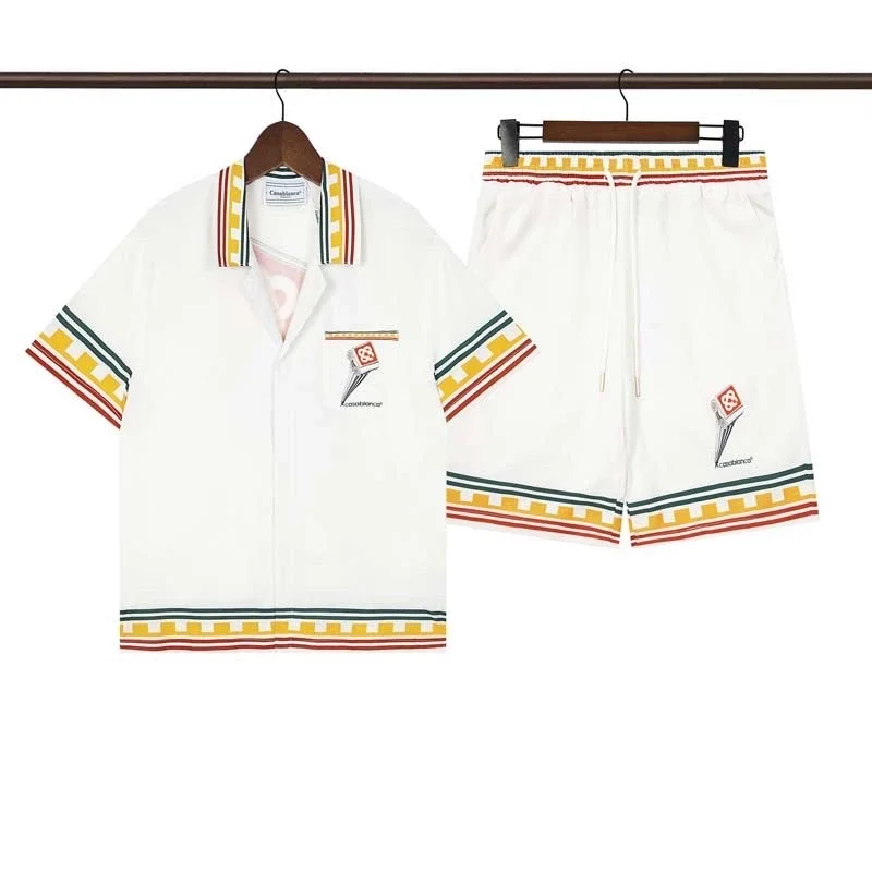 Beach flower shirt loose short sleeve shorts suit
