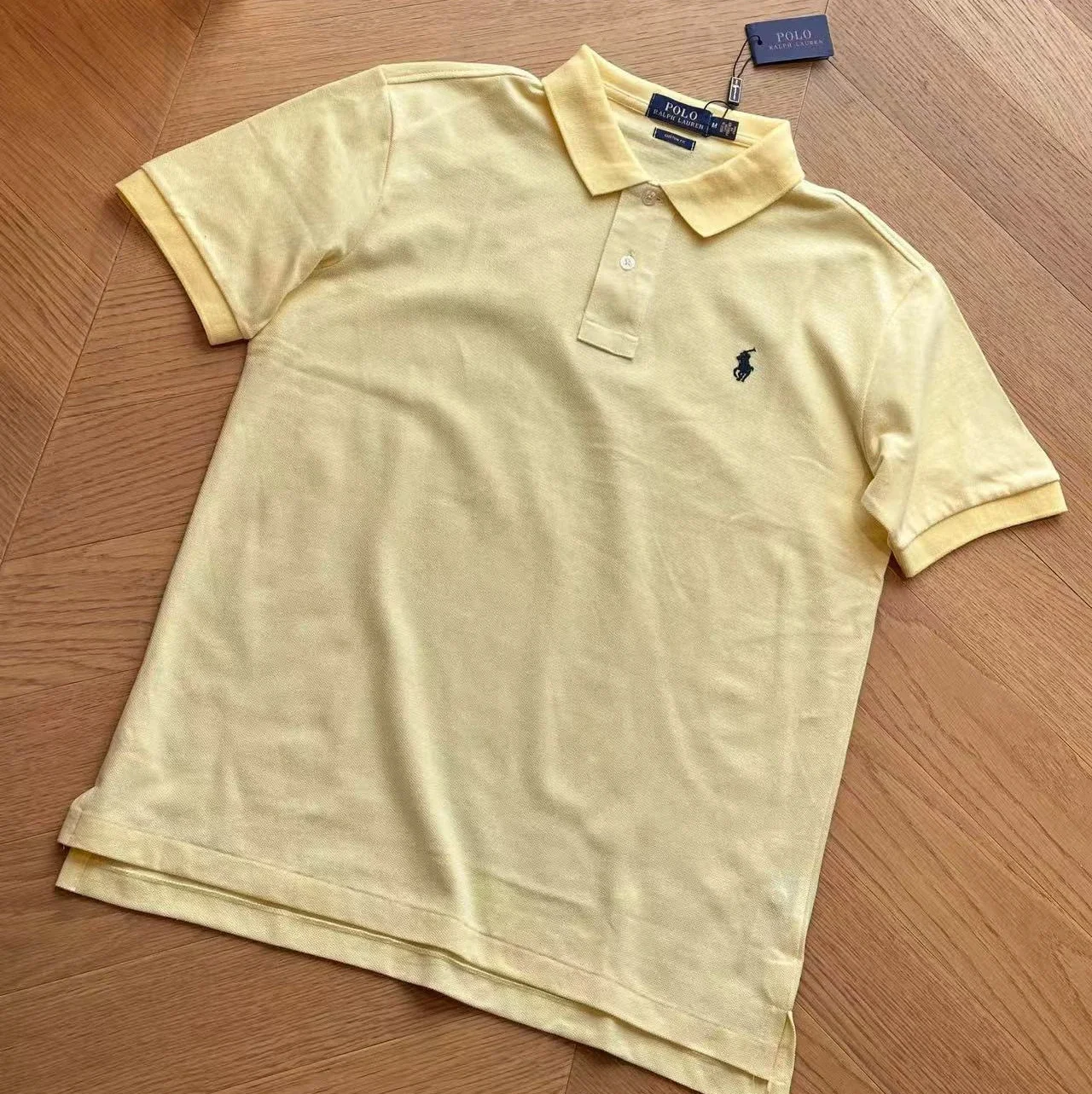 RL pony embroidered short-sleeved POLO shirt for men and women product image