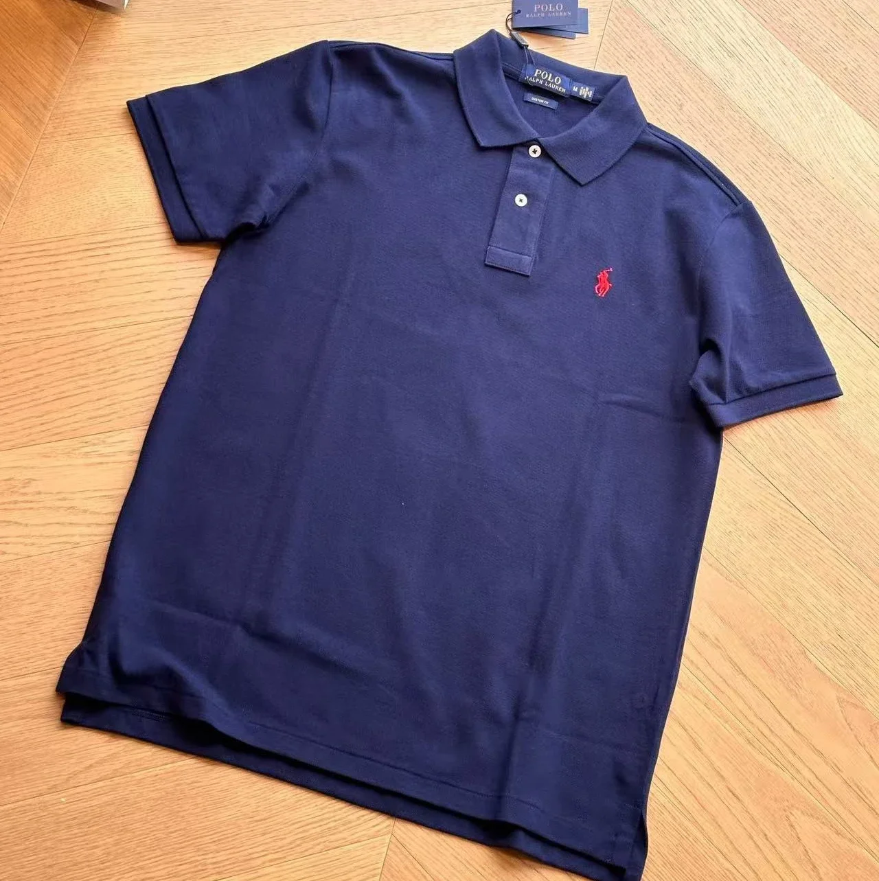 RL pony embroidered short-sleeved POLO shirt for men and women product image