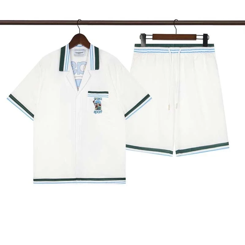 Beach flower shirt loose short sleeve shorts suit