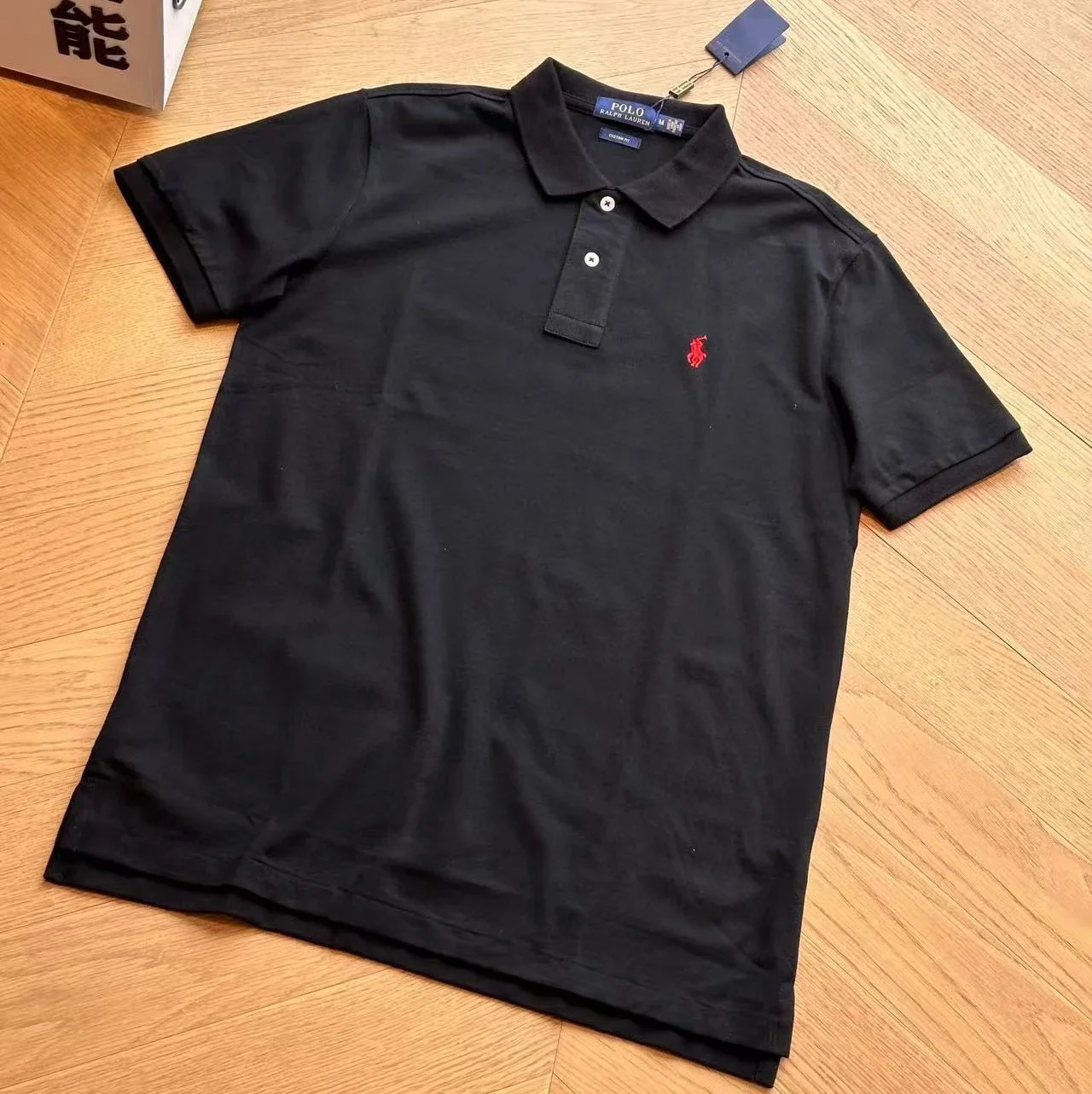 RL pony embroidered short-sleeved POLO shirt for men and women product image