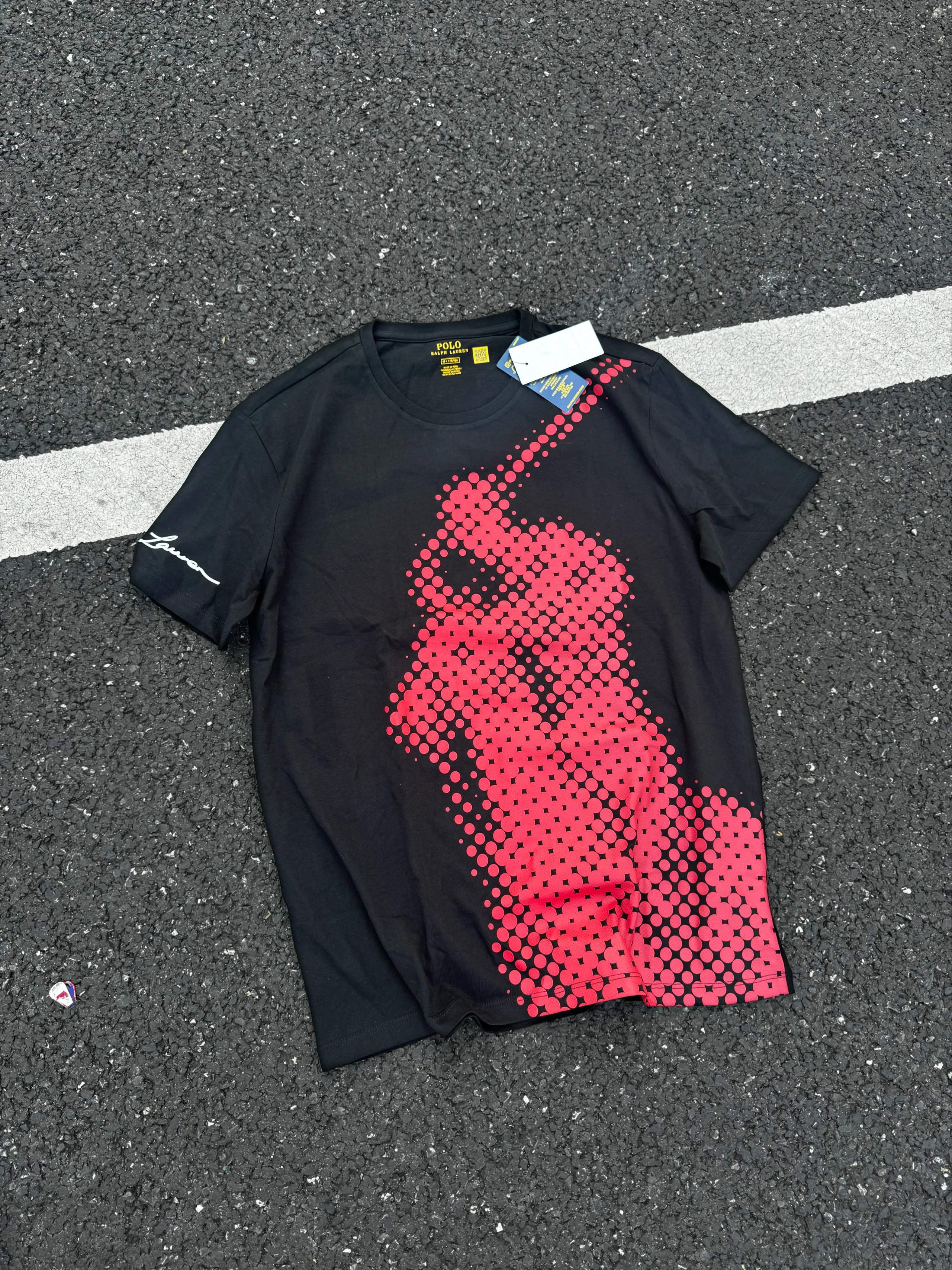 【 Limited time clearance welfare spot delivery in seconds 】 Reset made self owned Ralph Lauren logo printed round neck pullover short sleeved cotton 240g cleanfit Vibe versatile