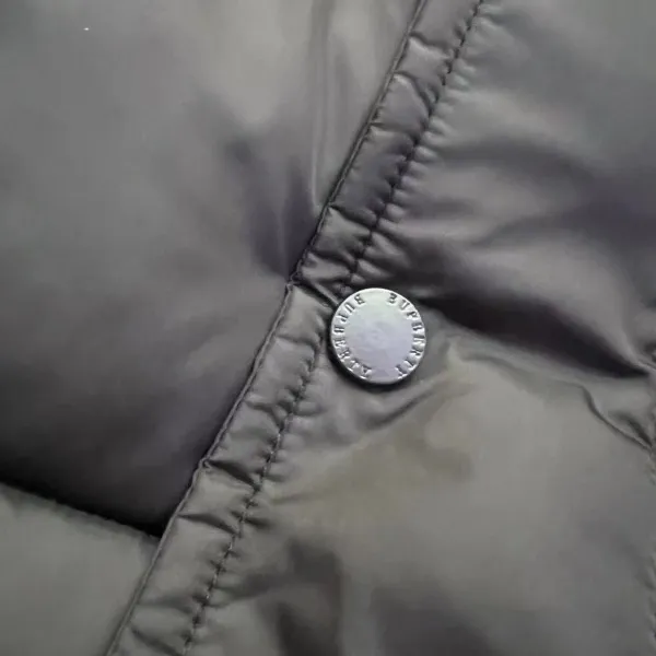 Burberry Down Jacket Black with Classic Check Hood - 10