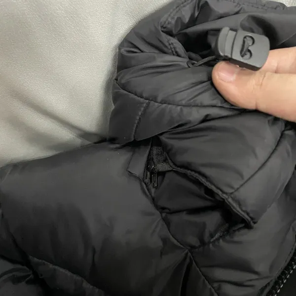 Burberry Down Jacket Black with Classic Check Hood - 14