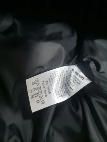 Burberry Down Jacket Black with Classic Check Hood - 9