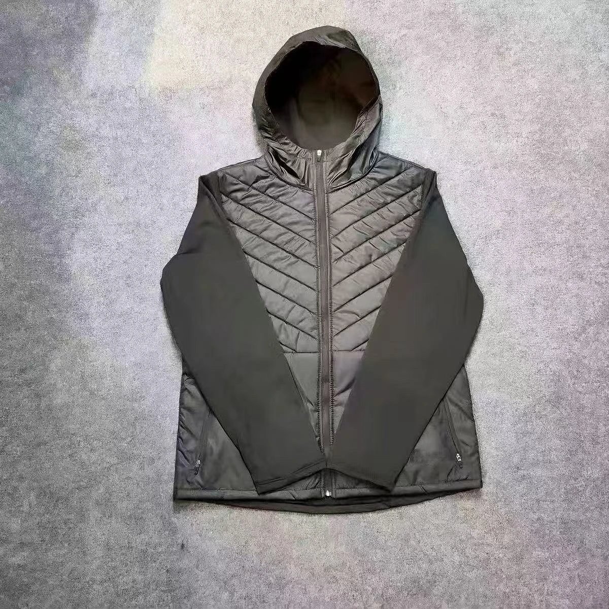 Design Lightweight Quilted Hooded Jacket Black Outerwear